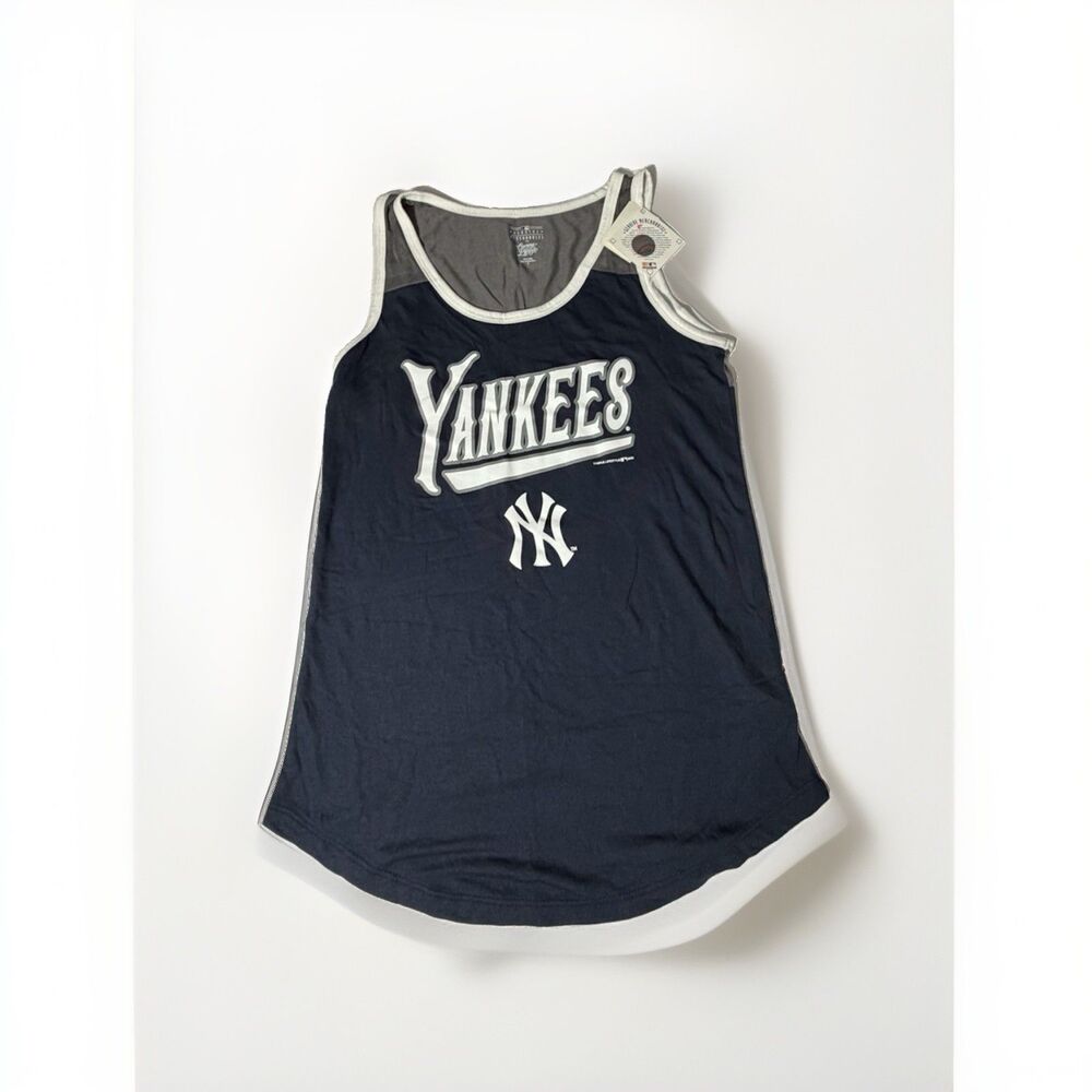 NWT New York Yankees Women’s Small Tank Top Navy Gray MLB Campus Lifestyle